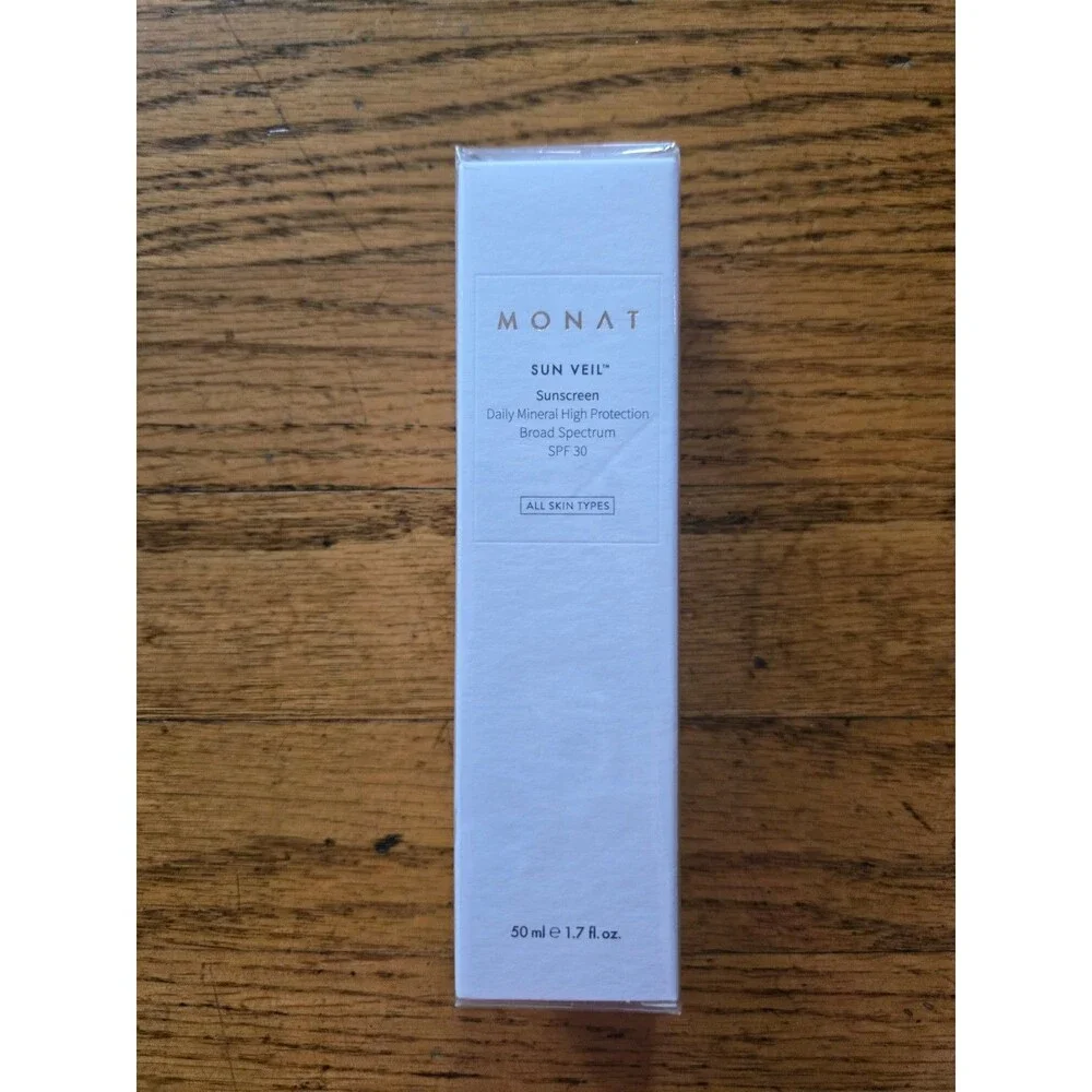 Monat Sun Veil Mineral Sunscreen SPF 30 • 1.7 fl oz • All Skin Types •NEW Sealed
